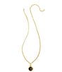 Color:Gold Golden Obsidian - Image 1 - Dira Reversible Gold Short Pendant Necklace