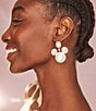 Kendra Scott Disney / Kendra Scott Mickey Mouse Crystal Frame Novelty Drop Earrings, Color:Ivory Mix - Image 2
