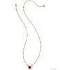 Kendra Scott Disney / Kendra Scott Mickey Mouse Short Pendant Necklace, Color:Bright Red Drusy - Image 2