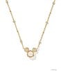 Kendra Scott Disney / Kendra Scott Mickey Mouse Short Pendant Necklace, Color:White Pearl - Image 1