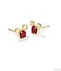 Kendra Scott Disney / Kendra Scott Mickey Mouse Stud Earrings, Color:Bright Red Drusy - Image 1