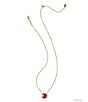 Kendra Scott Disney / Kendra Scott Snow White Apple Novelty Short Pendant Necklace, Color:Vintage Gold Red Kyocera Opal - Image 2
