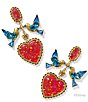 Kendra Scott Disney / Kendra Scott Snow White Heart Statement Drop Earrings, Color:Vintage Gold Multi MIx - Image 1