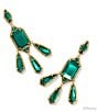 Kendra Scott Disney / Kendra Scott Snow White The Queen Statement Chandelier Earrings, Color:Vintage Gold Dark Green Mother Of Pearl - Image 1