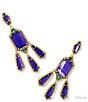 Kendra Scott Disney / Kendra Scott Snow White The Queen Statement Chandelier Earrings, Color:Vintage Gold Royal Purple Mother Of Pearl - Image 1