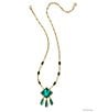 Kendra Scott Disney / Kendra Scott Snow White The Queen Long Pendant Necklace, Color:Vintage Gold Dark Green Mother Of Pearl - Image 2