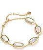 Kendra Scott Elaina Bezel Delicate Chain Line Bracelet, Color:Gold Ivory Mother Of Pearl - Image 1