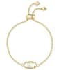 Color:Dichroic Glass - Image 1 - Elaina Gold Adjustable Chain Bracelet