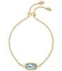 Color:Light Blue Illusion - Image 1 - Elaina Gold Adjustable Chain Bracelet