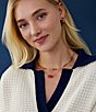 Kendra Scott Elisa Enamel Frame Paperclip Short Pendant Necklace, Color:Gold Red Illusion - Image 3