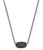 Kendra Scott Elisa Drusy Pendant Necklace, Color:Gunmetal/Black Drusy - Image 1