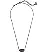 Kendra Scott Elisa Drusy Pendant Necklace, Color:Gunmetal/Black Drusy - Image 2