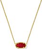 Kendra Scott Elisa Drusy Pendant Necklace, Color:Gold Bright Red Drusy - Image 1
