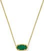 Kendra Scott Elisa Drusy Pendant Necklace, Color:Gold Emerald Drusy - Image 1