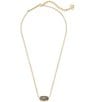 Color:Platinum Drusy - Image 2 - Elisa 14K Gold Plated Drusy Pendant Necklace