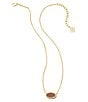 Color:Spice Drusy - Image 2 - Elisa 14K Gold Plated Drusy Pendant Necklace