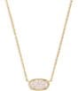 Color:Iridescent Drusy - Image 1 - Elisa 14K Gold Plated Drusy Pendant Necklace