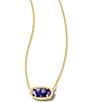 Color:Gold Cobalt Blue Mosiac - Image 1 - Elisa 14K Gold-Plated Pendant Necklace