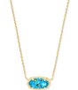 Color:Bronze Veined Turquoise - Image 1 - Elisa 14K Gold-Plated Pendant Necklace
