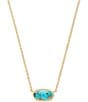 Color:Bronze Veined Turquoise - Image 1 - Elisa 14K Gold-Plated Pendant Necklace