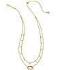 Color:Ivory Mother Of Pearl - Image 2 - Elisa Pearl Short Multi Strand Necklace