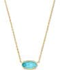 Kendra Scott Elisa Pendant Necklace, Color:Turquoise/Gold - Image 1