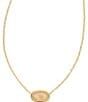 Color:Gold Golden Abalone - Image 1 - Elisa Ridge Gold Frame Short Pendant Necklace