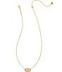 Color:Gold Golden Abalone - Image 2 - Elisa Ridge Gold Frame Short Pendant Necklace