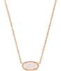 Color:Iridescent Drusy - Image 1 - Elisa Rose Gold Pendant Necklace