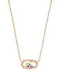Kendra Scott Elisa Dichroic Glass Pendant Necklace, Color:Rose Gold/Dichroic Glass - Image 1