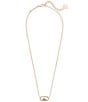 Color:Dichroic Glass - Image 2 - Elisa Rose Gold Pendant Necklace