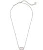 Color:Iridescent Drusy - Image 2 - Elisa Silver Drusy Pendant Necklace