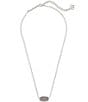 Color:Platinum Drusy - Image 2 - Elisa Silver Drusy Pendant Necklace