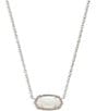 Color:White Opal - Image 1 - Elisa Silver Opal Pendant Necklace