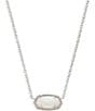 Kendra Scott Elisa Silver Opal Pendant Necklace, Color:White Opal - Image 1