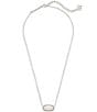 Kendra Scott Elisa Silver Opal Pendant Necklace, Color:White Opal - Image 2