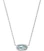 Kendra Scott Elisa Silver Pendant Necklace, Color:Light Blue Illusion - Image 1