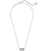 Kendra Scott Elisa Silver Pendant Necklace, Color:Light Blue Illusion - Image 2
