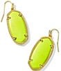 Color:Yellow Watercolor Illusion - Image 1 - Elle Drop Statement Earrings