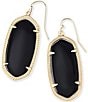 Color:Black Opaque Glass - Image 1 - Elle Drop Statement Earrings