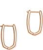 Color:18k Rose Gold Vermeil - Image 1 - Ellen 18k Vermeil Huggie Hoop Earrings