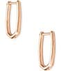 Color:18k Rose Gold Vermeil - Image 2 - Ellen 18k Vermeil Huggie Hoop Earrings