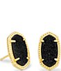 Color:Black Drusy - Image 1 - Ellie Gold Stud Earrings