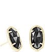 Color:Black - Image 1 - Ellie Gold Stud Earrings