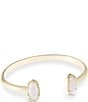 Color:Iridescent Drusy - Image 1 - Elton Gold Cuff Bracelet