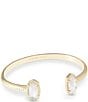 Color:Ivory Mother of Pearl - Image 1 - Elton Gold Cuff Bracelet