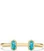 Color:Gold Bronze Veined Turquoise - Image 1 - Elton Gold Cuff Bracelet
