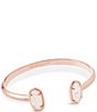 Color:Iridescent Drusy - Image 1 - Elton Rose Gold Cuff Bracelet