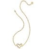 Kendra Scott Emery Heart Short Pendant Necklace, Color:Gold White CZ - Image 2