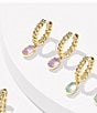 Kendra Scott Emilie Huggie Hoop Earrings, Color:Gold Amethyst - Image 2